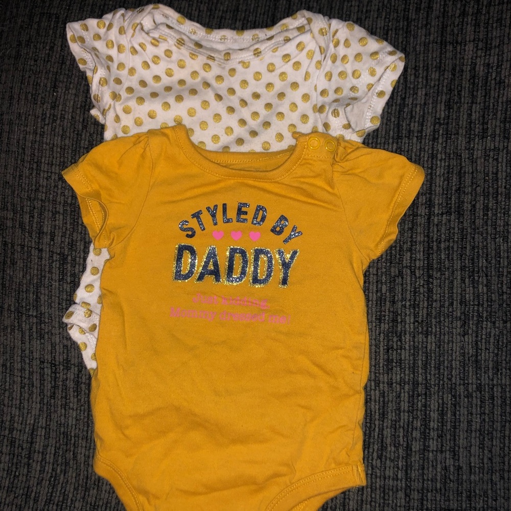 2 onesies 6-9 months